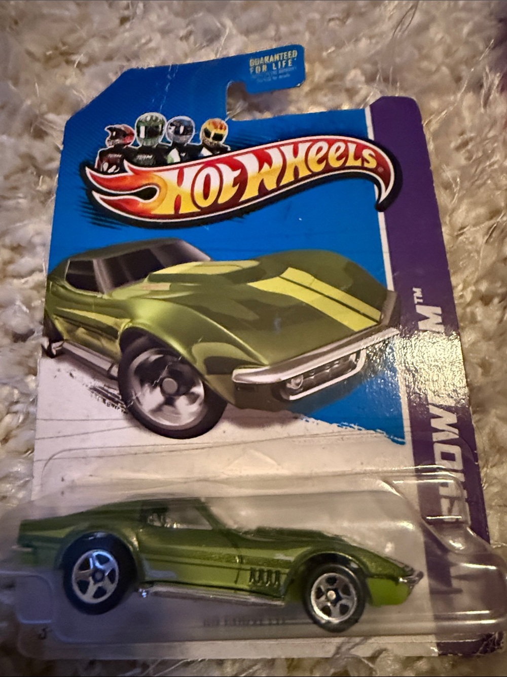 2013 Hot Wheels #201 HW Showroom-Corvette 60th '69 CORVETTE Green w/Chrome